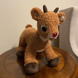 Rudolph stuffed animal works and makes sounds!